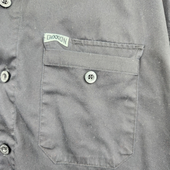 Dixxon Workforce Short Sleeve Button Front Shirt Mens Size Large Black Pockets - Picture 5 of 9